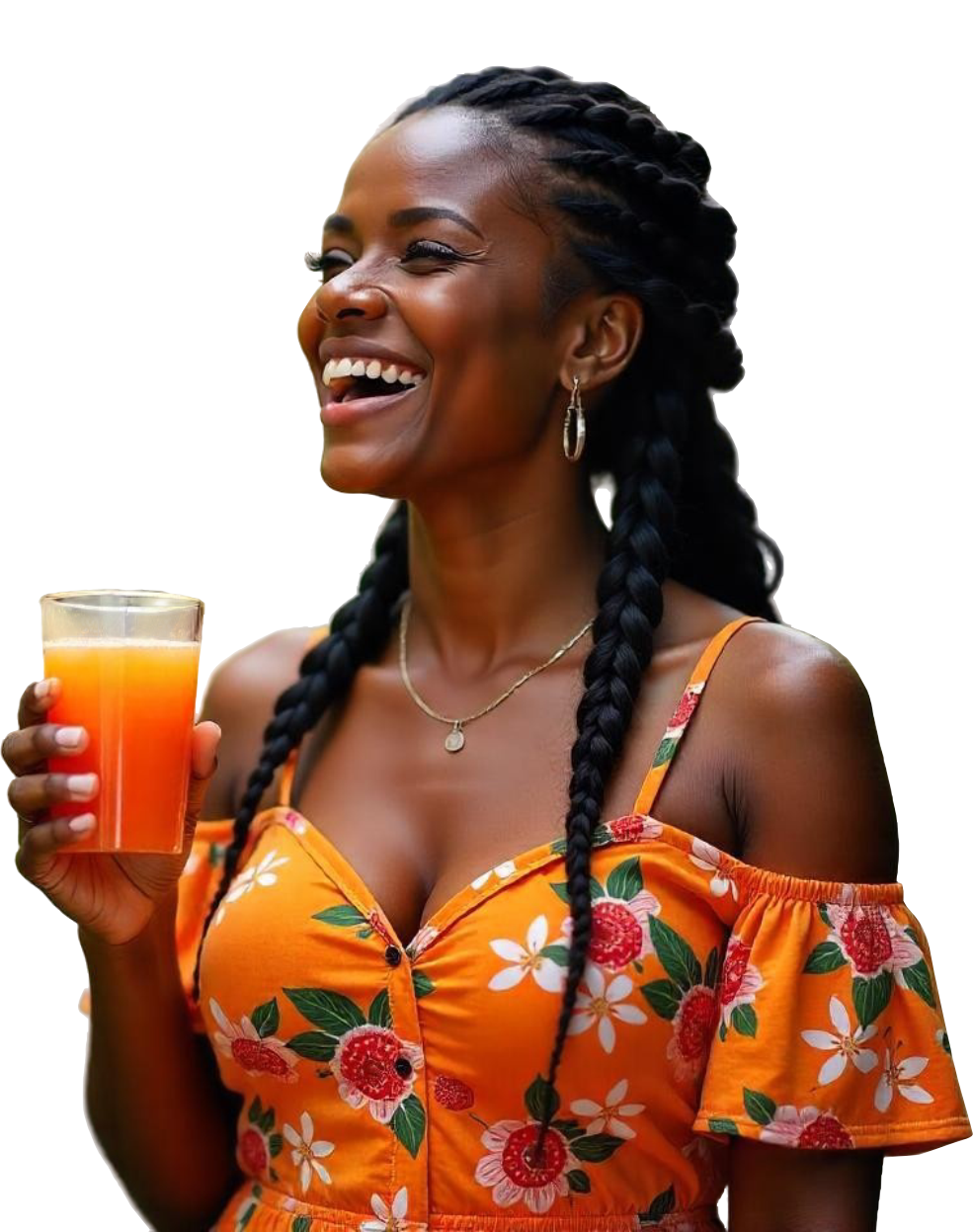 Imagem de mulher bebendo suco POLPARI