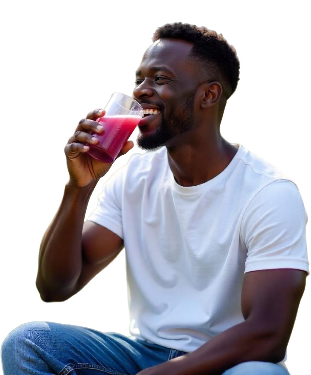 Imagem de homem bebendo suco POLPARI